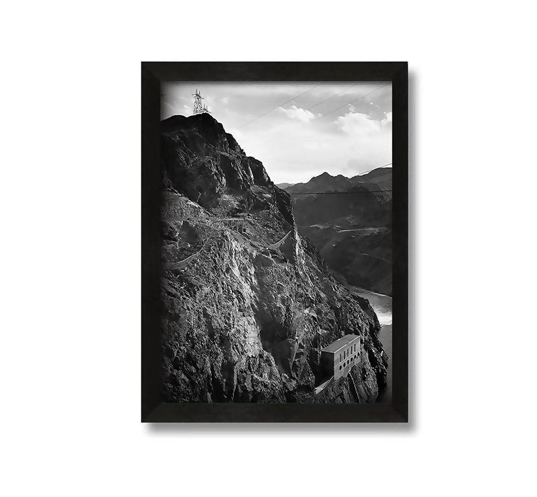 Gerahmtes Leinwandbild Cliffs Above Boulder Dam von Ansel Adams