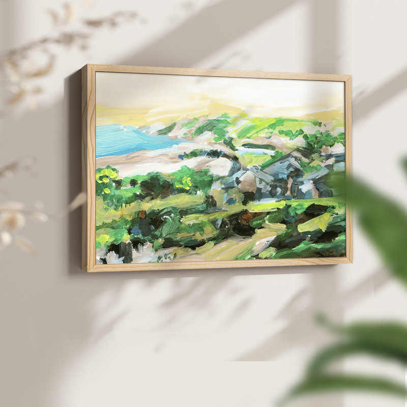 Spring Village I -Framed Print - Restickable, Natural, 22" H x 28" W