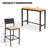 4 - Person Metal Patio Dining Set With 85.82'' Rectangular Bar Table , Cushions Included-128929874-128929876