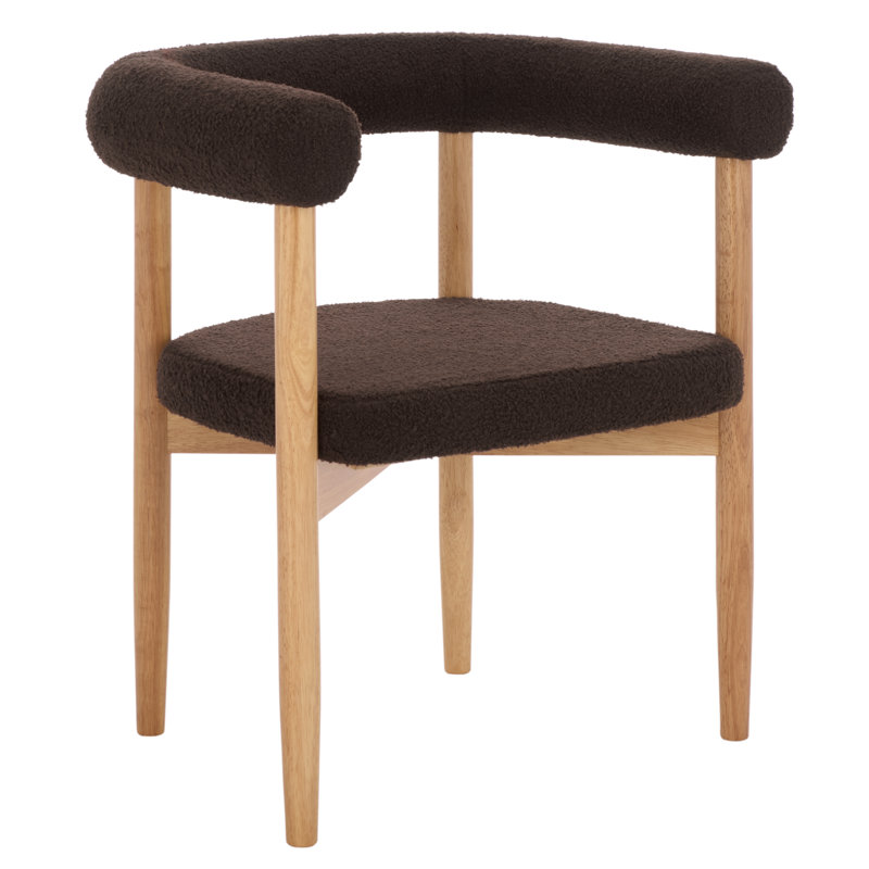 Chaise de salle à manger Tomio, Marron foncé
