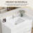 42'' W X 4'' H Engineered Stone Carrara White Backsplash Rectangular Vanity Top Polished Back Splash for Bathroom Countertop