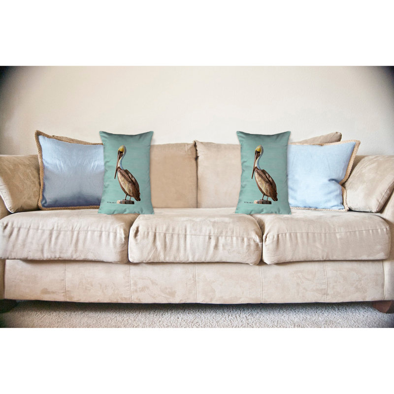 Coussin extérieur Pelican Pelican, Bleu sarcelle