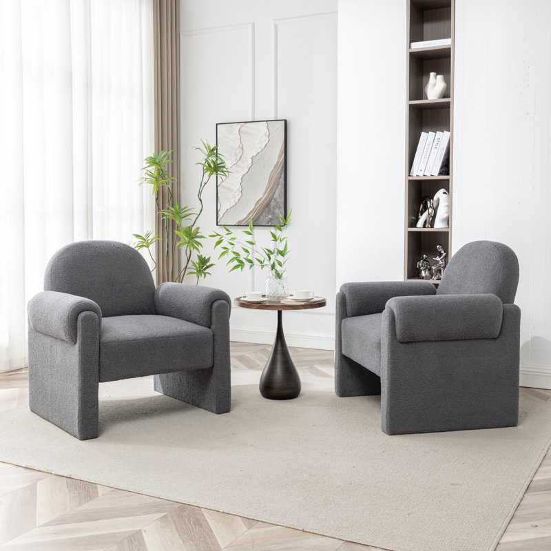 Fauteuil Bryonie, Polyester gris