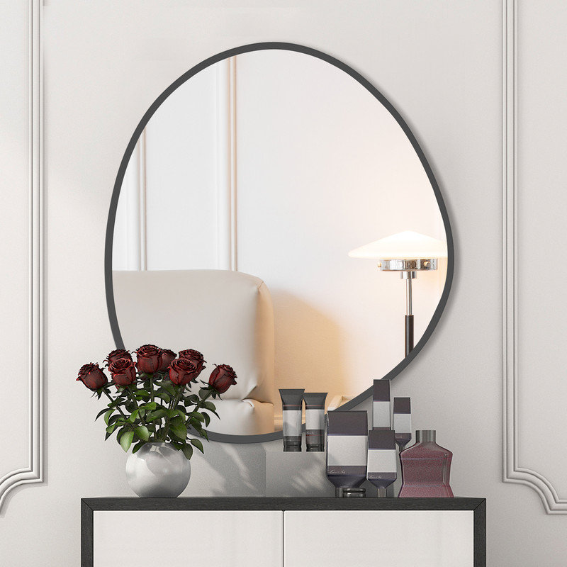 Miroir mural asymétrique pour salle de bain, 28" x 26"