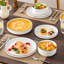 Service de table 16 pièces en porcelaine blanche moderne de qualité supérieure, service pour 4