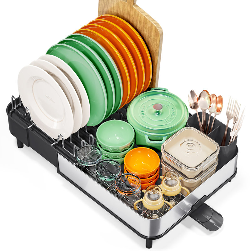 Égouttoir à vaisselle extensible, égouttoir à vaisselle pliable en acier inoxydable 304, égouttoir à vaisselle de cuisine, égouttoir à assiettes, égouttoir à vaisselle très grand