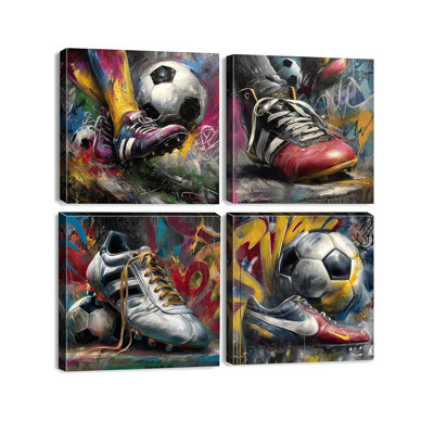 4 Piece Wrapped Canvas Wall Art