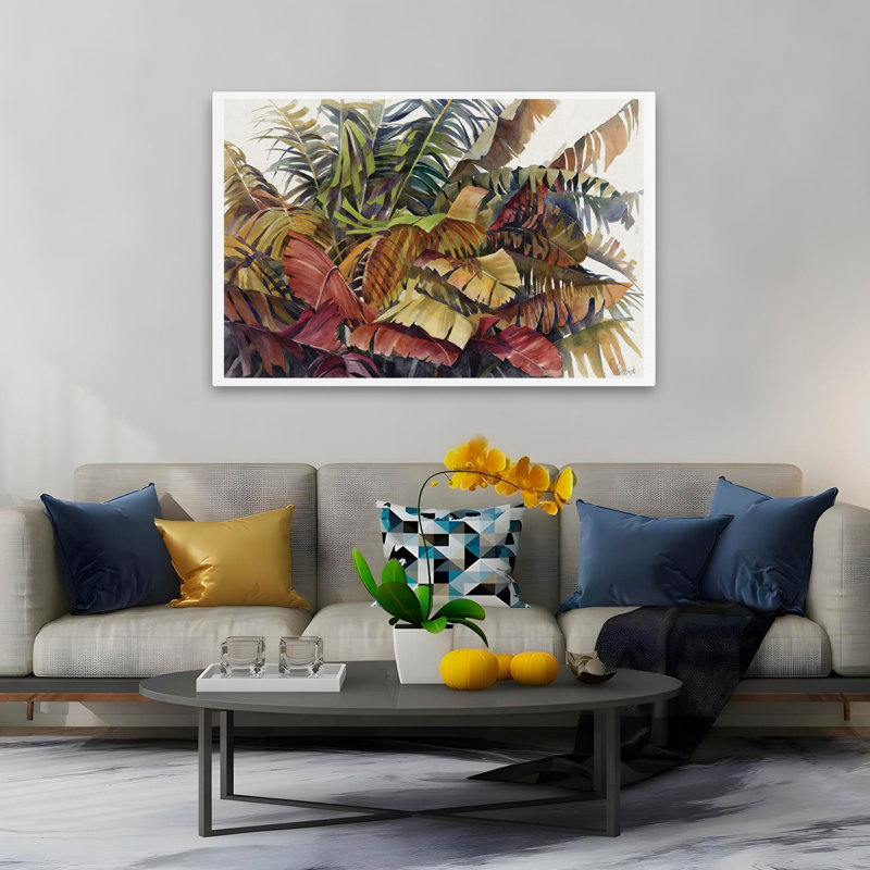 Plantes, fleurs, paysage, nature, feuilles de paradis, art mural, H 40 po x l 60 po