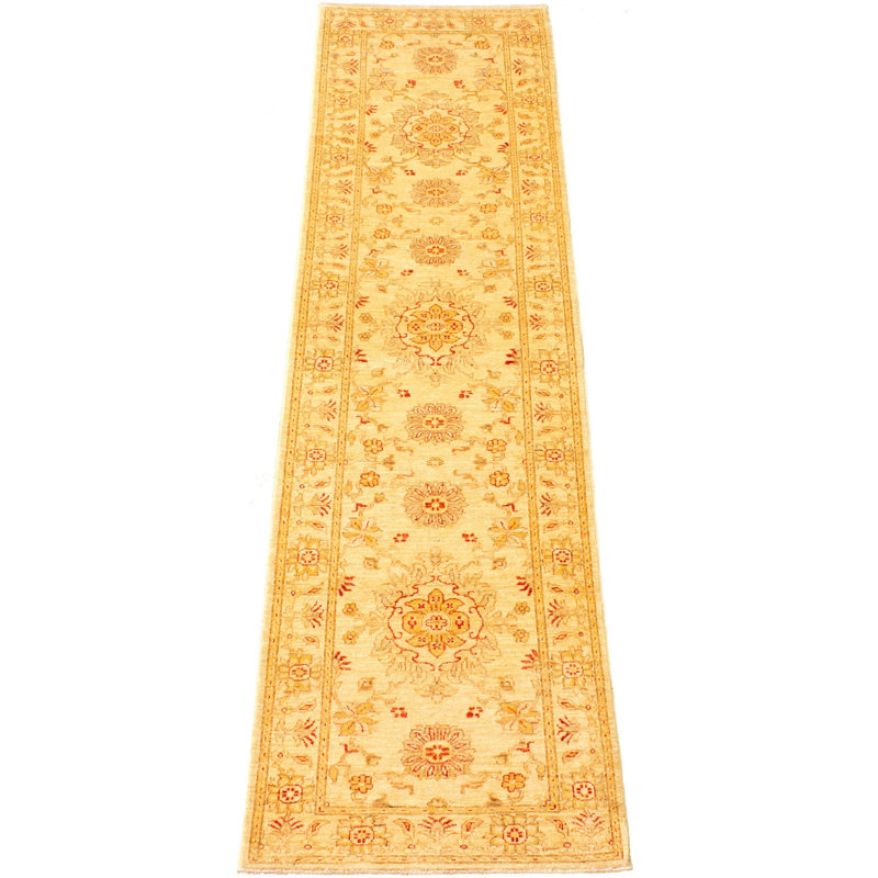 Tapis de couloir unique en laine noué à la main de style nouvel âge 2 pi 6 po x 10 pi 1 po Hadijatou