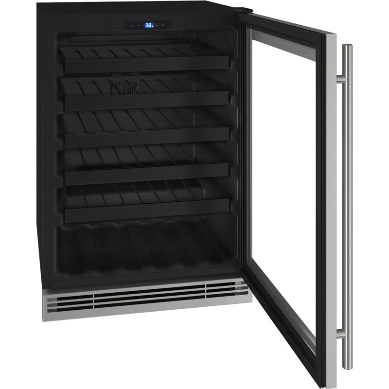 U-Line Single Zone 23.25'' 48 Bottle Wine Refrigerator with Reversible Door