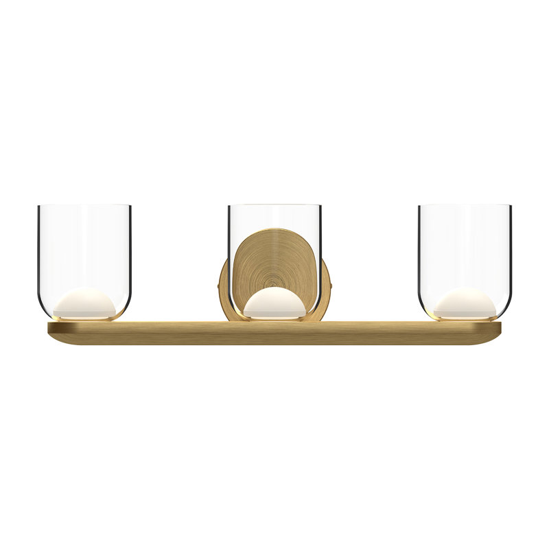 3 - Light LED Vanity Light, Brushed Gold