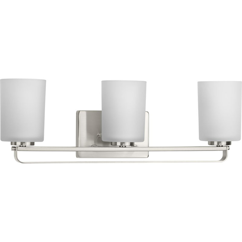 Éclairage pour salle de bain 3 lumières à intensité variable, Nickel brossé