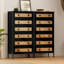 Commode 6 tiroirs, noir-1767798097