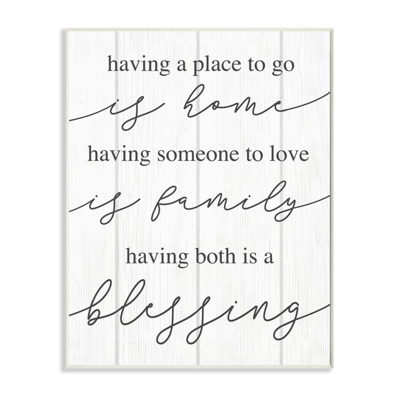 «Finding Home and Family» par Daphne Polselli, reproduction d'art textuel, Plaque murale, H 19 po x l 13 po x P 0,5 po