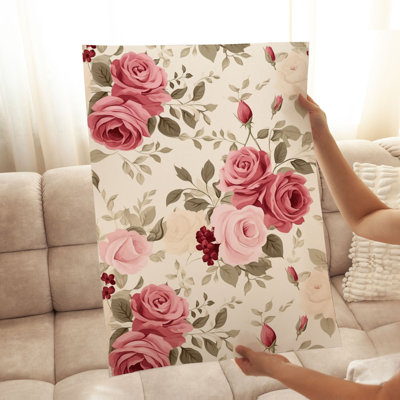 «Floral Rose Floral», reproduction d'art non encadrée