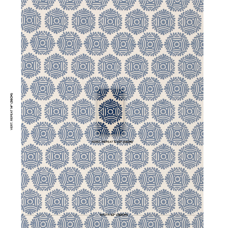 Tissu imprimé Schumacher x Drusus Tabor