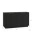 Buffet noir moderne avec rangement, buffet cannelé, grand buffet avec tablettes réglables, crédence, console d'appoint, buffet-125535203