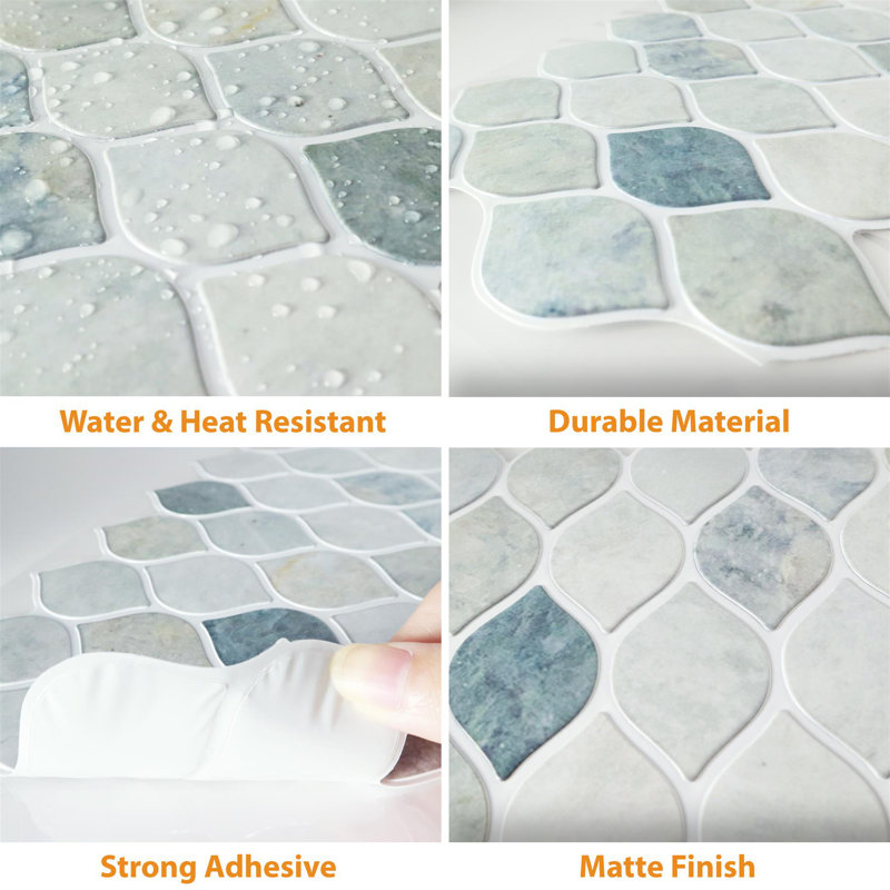 6.1'' W x 12'' L PVC Peel and Stick Mosaic Tile