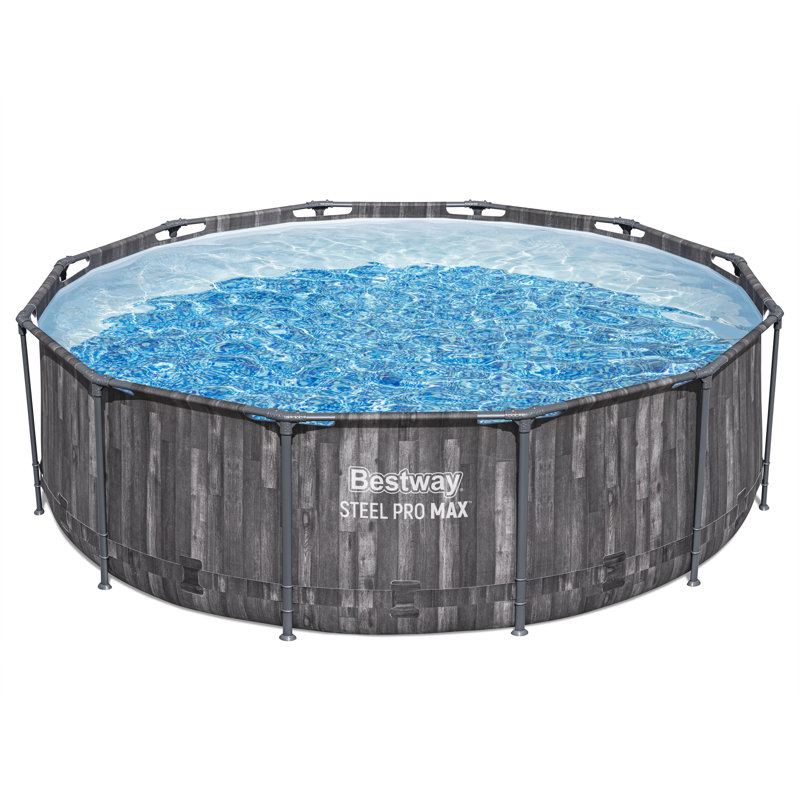 Polyvinyl Chloride (PVC) Round Frame Set Pool 100cm H x 366cm W x 366cm L
