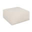 Repose-pieds rembourré carré en velours côtelé beige avec structure en contreplaqué-129943768