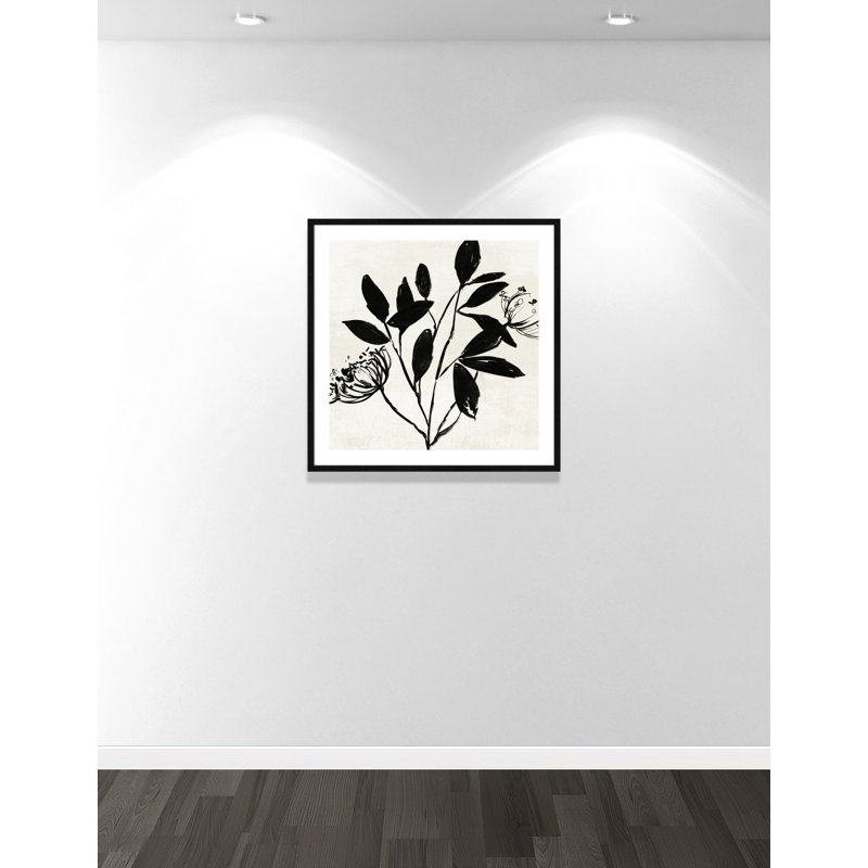 «Unafayez I» - reproduction d'art, Papier avec cadre en bois noir, H 33,25 po x l 33,25 po x P 0,75 po