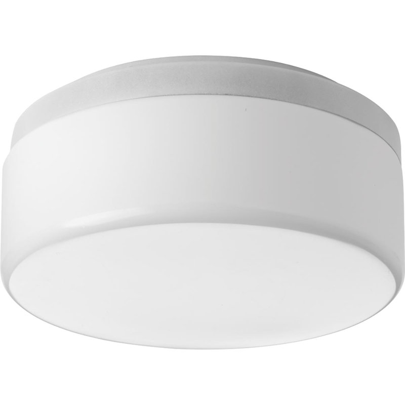 Siddharth Acrylic LED Flush Mount, White, 4.31" H x 9.06" W x 9.06" D