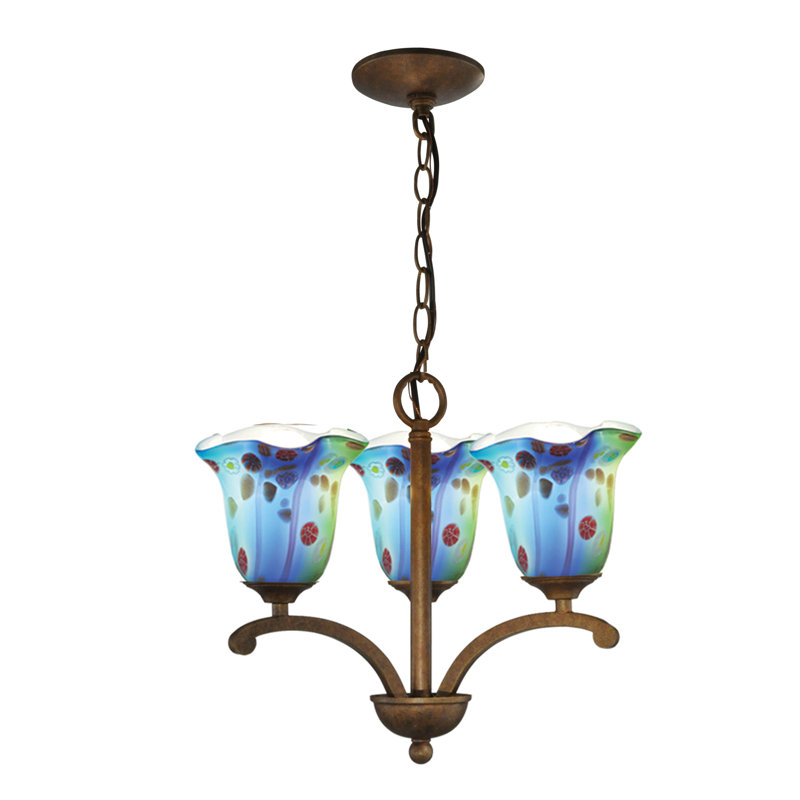 Lustre classique/traditionnel à 3 lumières à abat-jour Lettie