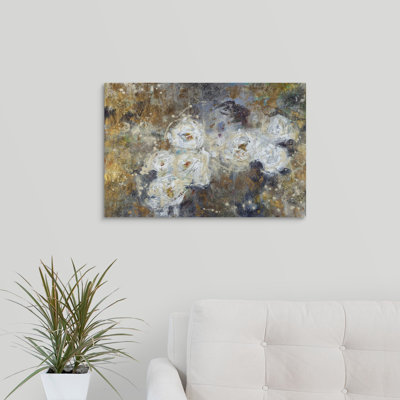 « golden fleurings », peinture sur toile