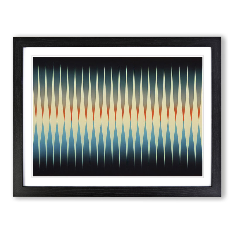 Expressive Abstract - Single Picture Frame Print, 46cm H x 64cm W x 2cm D, Black