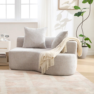 Chaise longue rembourrée incurvée sans siège requise