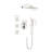 Modern Shower Assembly With Self-cleaning Nozzle, Head, Hand - Nickel Finish Innovative System Shower, Slide Bar, Bodysprays-117092753