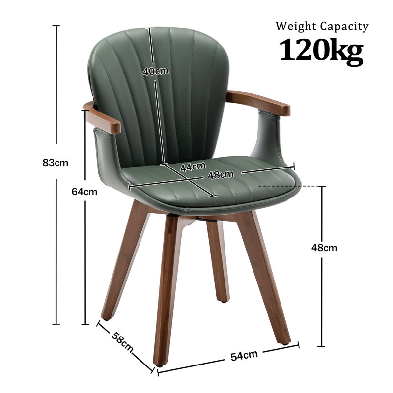 Karez Upholstered Dining Chair, Light Green