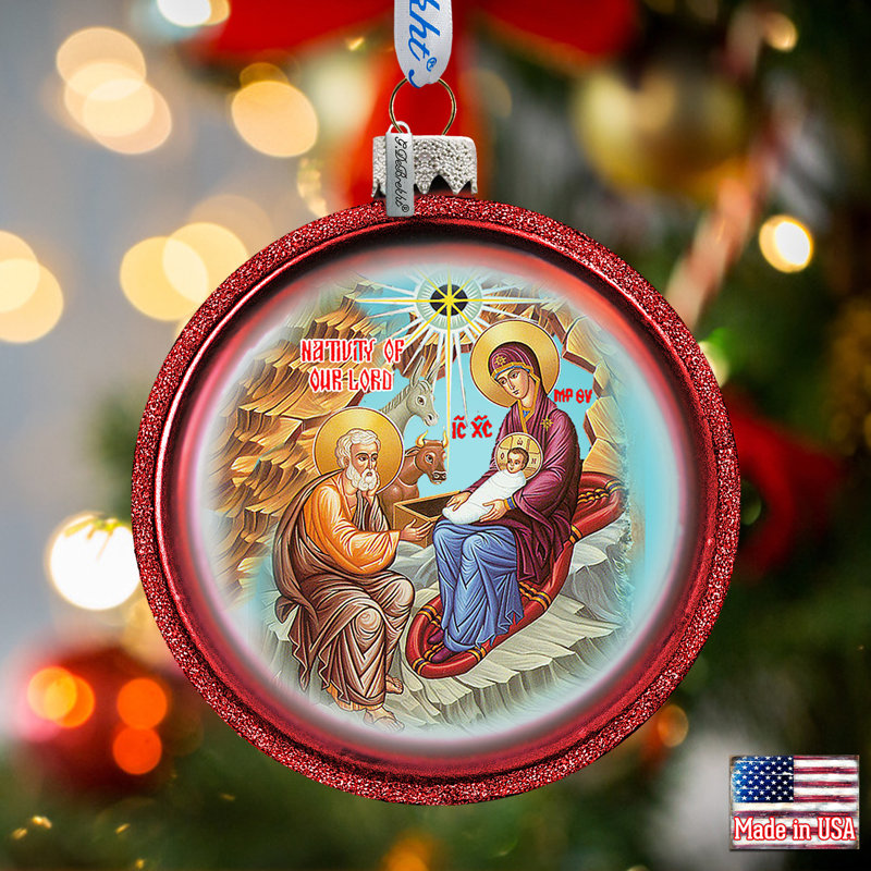 3.5'' Glass Holiday Shaped Ornament