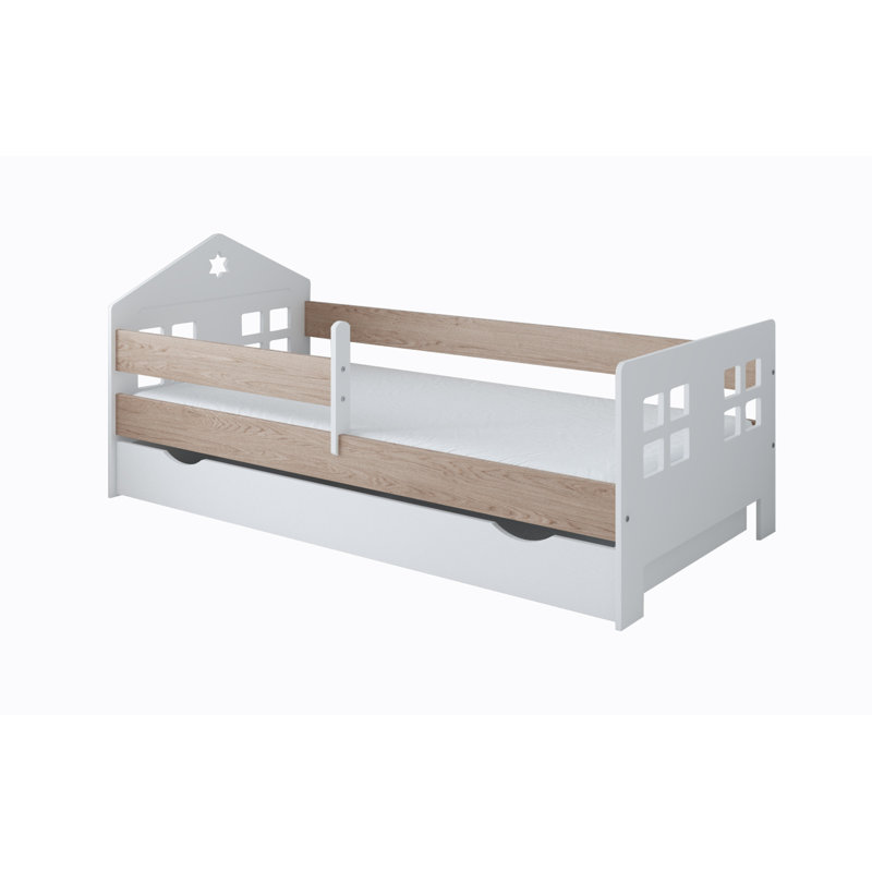 Cabin Bed with Storage Included, Oak, European Toddler (80 x 180cm)