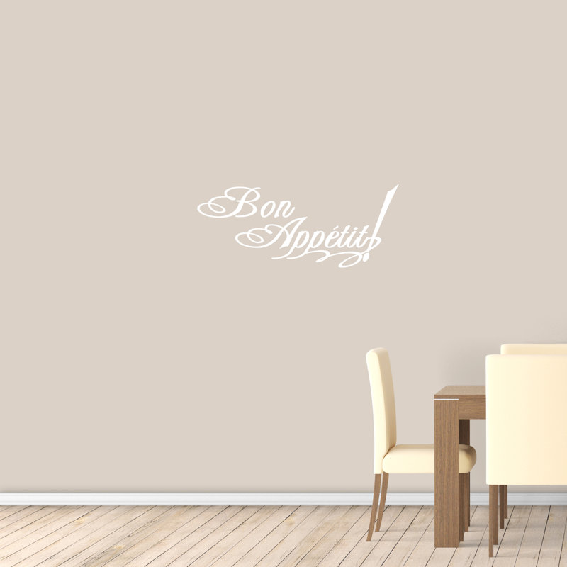 Décalcomanie murale bon appetit, Blanc, Oui