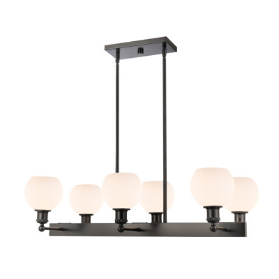 6 - Light Dimmable Linear Chandelier