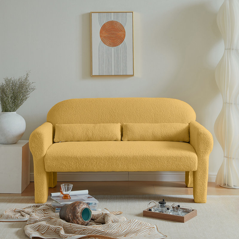 Causeuse moderne pour le salon, Jaune