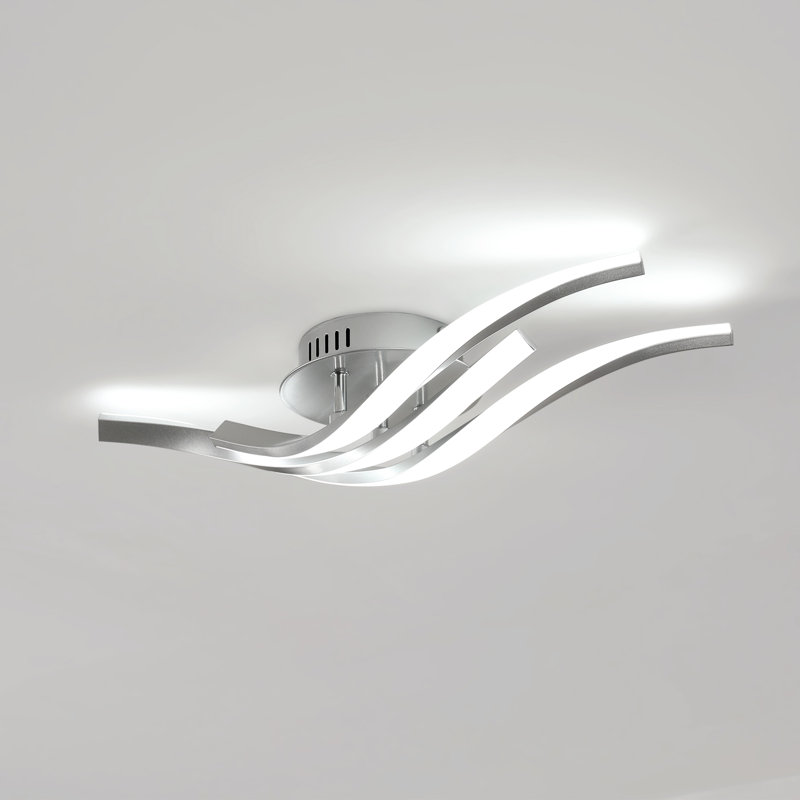 Curved 52cm 3-Light LED Ceiling Lamp