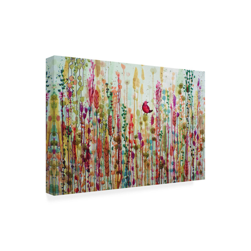 Art sur toile «Espéranto» par Sylvie Demers, H 22 po x l 32 po x P 2 po