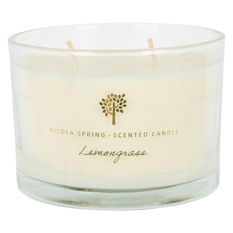Nicola Spring - Soy Wax Scented Candle - Lemongrass, 350 g Jar