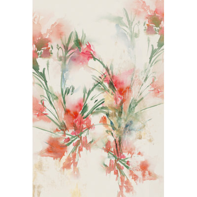 Fleurs rouges II sur toile par Aria K, reproduction
