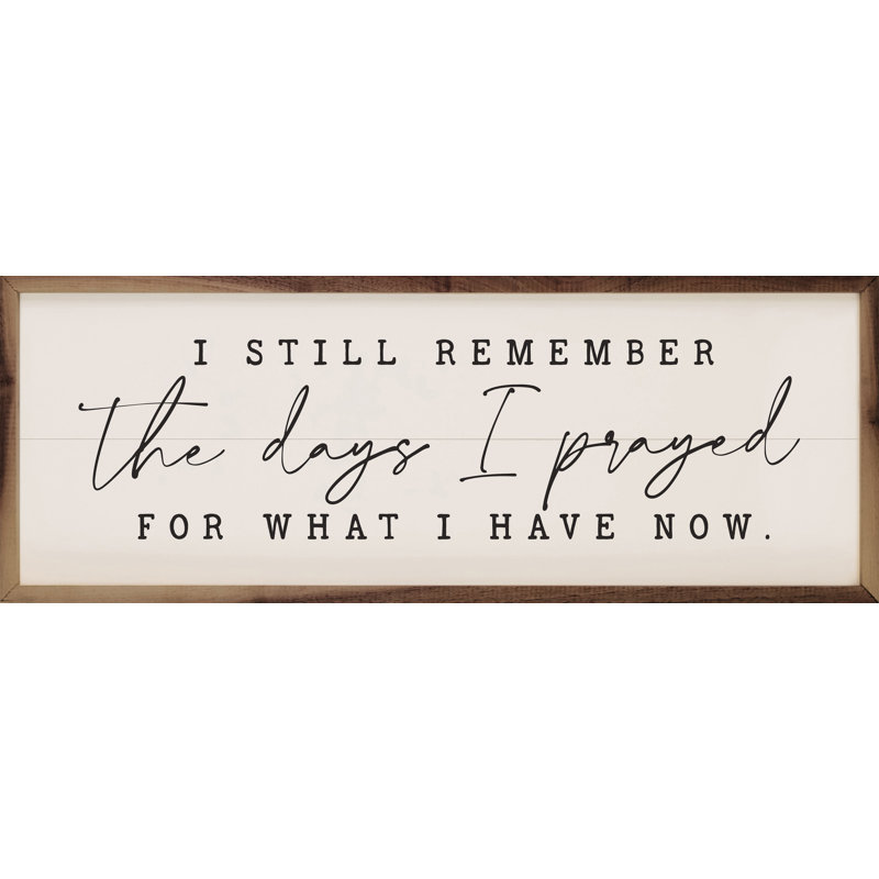 The Days I Prayed Script - blanc, H 12 po x l 36 po