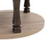Table basse Mid-Century ronde à 2 niveaux avec tablette de rangement, gris