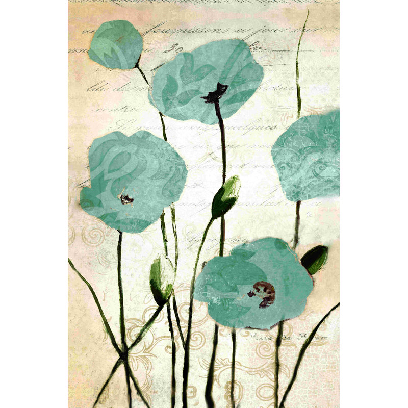 «Blue Bunch» - peinture sur toile tendue, H 18 po x l 12 po