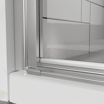 Bi - Fold Swing Pivot Shower Door With Finish Hardware, Heavy Duty Handle, Silent Switching And Easy To Install 30" W X 72" H 1/4"  6Mm  Tempered Glass, Corrosion Zinc Alloy Parts, Reversible For