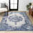 Kernan Cottage Medallion Dark blue/Ivory Rug-1514521267