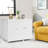 Folding Sewing Table Storage Cabinet Craft Cart with Wheels-White