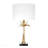 D16x31" Leaf Lamp With Marble Base, Gold