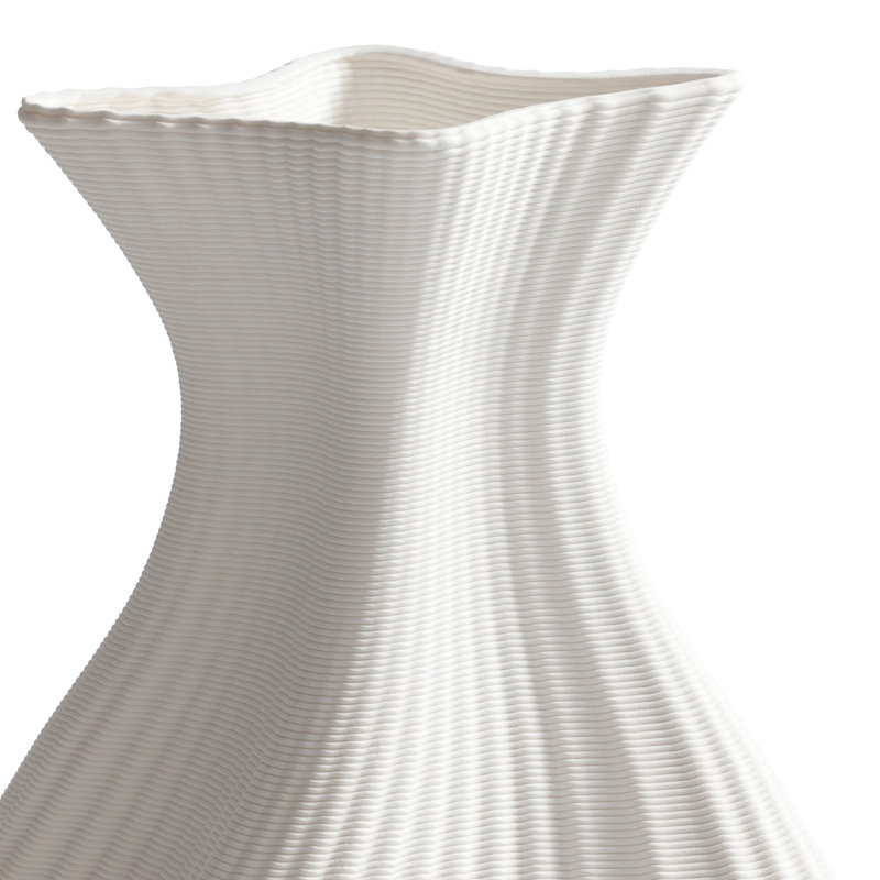 Vase en céramique texturé tourbillonnant