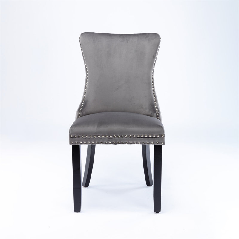 Chaise de salle à manger, Gris, Noir